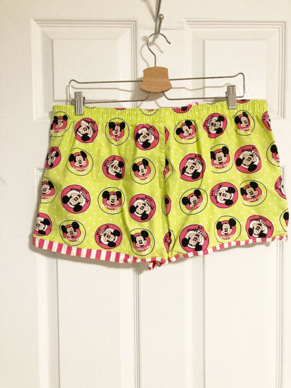 Disney Parks 100% Cotton Mickey Mouse Club PJ Lounge Shorts Size L - Picture 2 of 6